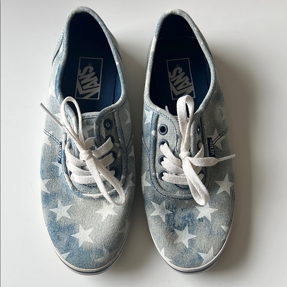 Vans Women’s Acid Wash Denim Star Sneakers